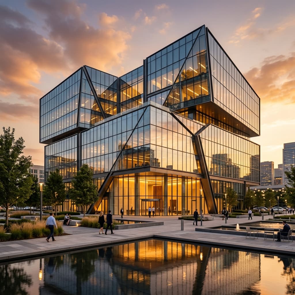 The Glass Ribbon Facade