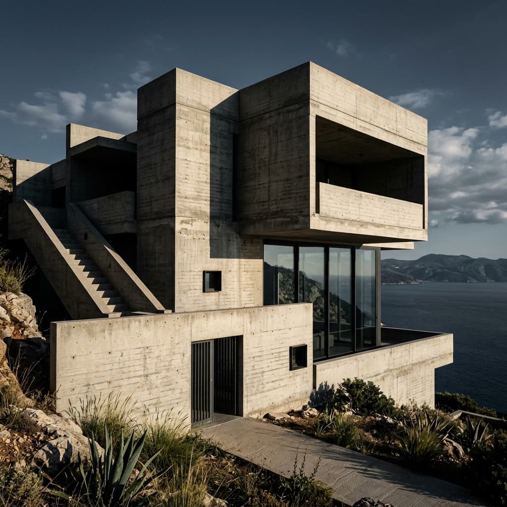 Brutalist Pavilion Villa